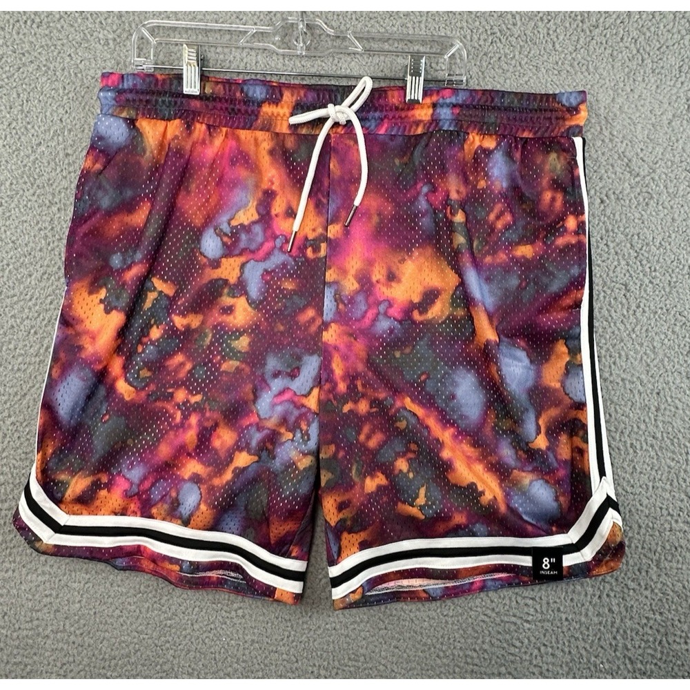 Bonobos Shorts Swim Gym XL Multicolor Abstract 8" Inseam Drawstring Pockets NWOT